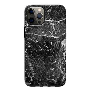 CaseCompany Zwart marmer: iPhone 12 Tough Case