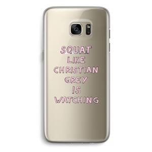 CaseCompany Christian Grey: Samsung Galaxy S7 Edge Transparant Hoesje