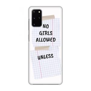 CaseCompany No Girls Allowed Unless: Volledig geprint Samsung Galaxy S20 Plus Hoesje