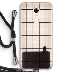 CaseCompany Rooster: Xiaomi Redmi 5 Transparant Hoesje met koord
