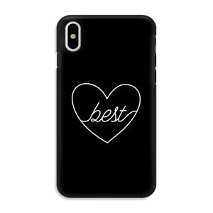 CaseCompany Best heart black: iPhone X Tough Case