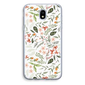 CaseCompany Sweet little flowers: Samsung Galaxy J5 (2017) Transparant Hoesje