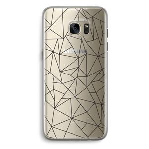 CaseCompany Geometrische lijnen zwart: Samsung Galaxy S7 Edge Transparant Hoesje