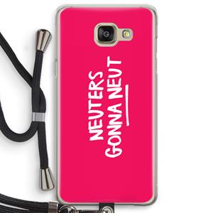 CaseCompany Neuters (roze): Samsung Galaxy A5 (2016) Transparant Hoesje met koord