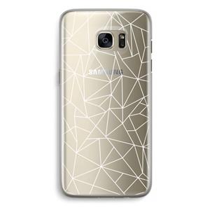 CaseCompany Geometrische lijnen wit: Samsung Galaxy S7 Edge Transparant Hoesje
