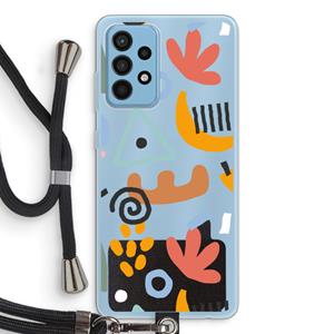 CaseCompany Abstract: Samsung Galaxy A52 Transparant Hoesje met koord
