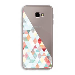 CaseCompany Gekleurde driehoekjes pastel: Samsung Galaxy J4 Plus Transparant Hoesje