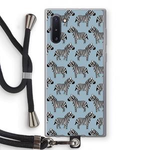 CaseCompany Zebra: Samsung Galaxy Note 10 Transparant Hoesje met koord