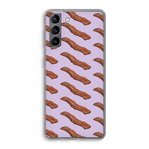 CaseCompany Bacon to my eggs #2: Samsung Galaxy S21 Transparant Hoesje