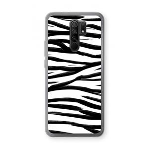 CaseCompany Zebra pattern: Xiaomi Redmi 9 Transparant Hoesje