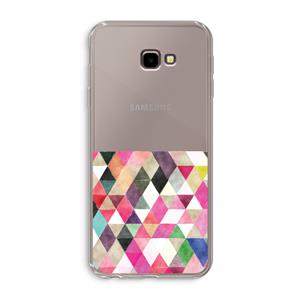 CaseCompany Gekleurde driehoekjes: Samsung Galaxy J4 Plus Transparant Hoesje