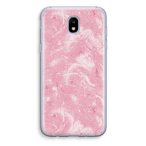 CaseCompany Abstract Painting Pink: Samsung Galaxy J5 (2017) Transparant Hoesje