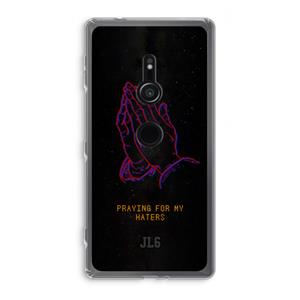 CaseCompany Praying For My Haters: Sony Xperia XZ2 Transparant Hoesje