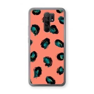 CaseCompany Pink Cheetah: Xiaomi Redmi 9 Transparant Hoesje