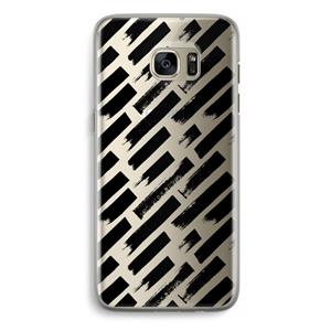 CaseCompany Zwarte vegen: Samsung Galaxy S7 Edge Transparant Hoesje
