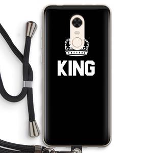 CaseCompany King zwart: Xiaomi Redmi 5 Transparant Hoesje met koord