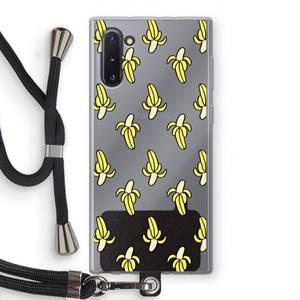 CaseCompany Bananas: Samsung Galaxy Note 10 Transparant Hoesje met koord