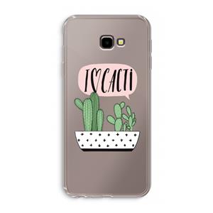 CaseCompany I love cacti: Samsung Galaxy J4 Plus Transparant Hoesje