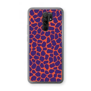 CaseCompany Purple Giraffe: Xiaomi Redmi 9 Transparant Hoesje