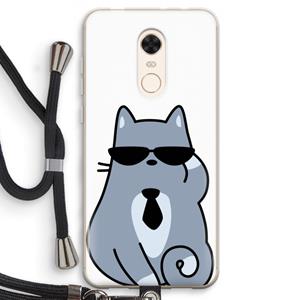 CaseCompany Cool cat: Xiaomi Redmi 5 Transparant Hoesje met koord
