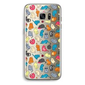 CaseCompany Kleurrijke katten: Samsung Galaxy S7 Edge Transparant Hoesje
