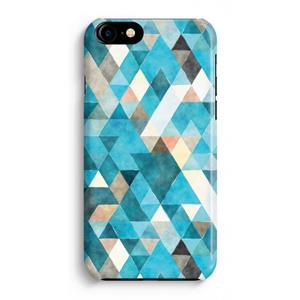 CaseCompany Gekleurde driehoekjes blauw: iPhone 8 Volledig Geprint Hoesje