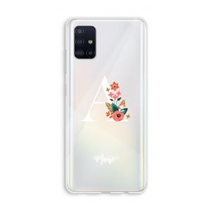 CaseCompany Pink Bouquet: Galaxy A51 4G Transparant Hoesje
