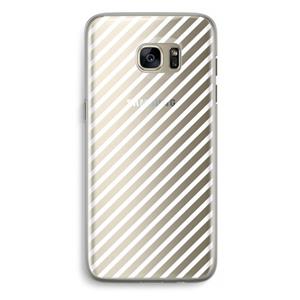 CaseCompany Strepen zwart-wit: Samsung Galaxy S7 Edge Transparant Hoesje