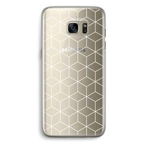 CaseCompany Zwart-witte kubussen: Samsung Galaxy S7 Edge Transparant Hoesje