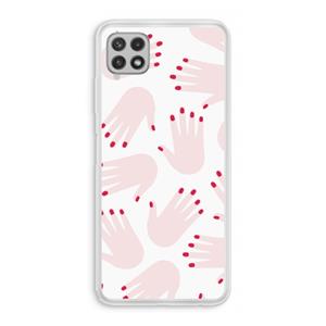 CaseCompany Hands pink: Samsung Galaxy A22 4G Transparant Hoesje