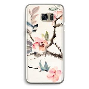 CaseCompany Japanse bloemen: Samsung Galaxy S7 Edge Transparant Hoesje
