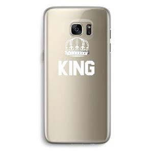 CaseCompany King zwart: Samsung Galaxy S7 Edge Transparant Hoesje