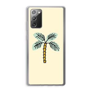 CaseCompany Palmboom: Samsung Galaxy Note 20 / Note 20 5G Transparant Hoesje