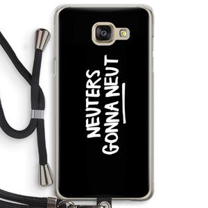 CaseCompany Neuters (zwart): Samsung Galaxy A5 (2016) Transparant Hoesje met koord