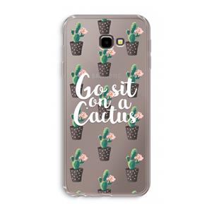 CaseCompany Cactus quote: Samsung Galaxy J4 Plus Transparant Hoesje