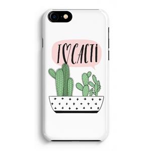 CaseCompany I love cacti: iPhone 8 Volledig Geprint Hoesje