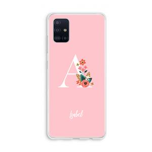CaseCompany Pink Bouquet: Galaxy A51 4G Transparant Hoesje