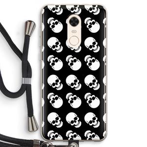 CaseCompany Musketon Skulls: Xiaomi Redmi 5 Transparant Hoesje met koord