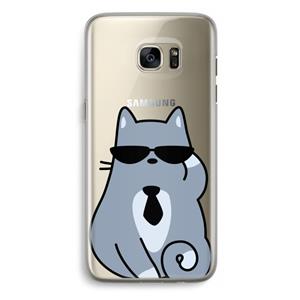 CaseCompany Cool cat: Samsung Galaxy S7 Edge Transparant Hoesje