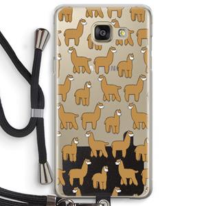 CaseCompany Alpacas: Samsung Galaxy A5 (2016) Transparant Hoesje met koord