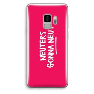 CaseCompany Neuters (roze): Samsung Galaxy S9 Transparant Hoesje