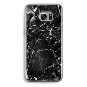 CaseCompany Zwart Marmer 2: Samsung Galaxy S7 Edge Transparant Hoesje