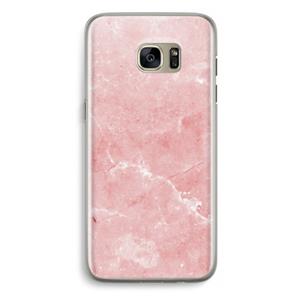 CaseCompany Roze marmer: Samsung Galaxy S7 Edge Transparant Hoesje