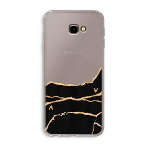 CaseCompany Gouden marmer: Samsung Galaxy J4 Plus Transparant Hoesje