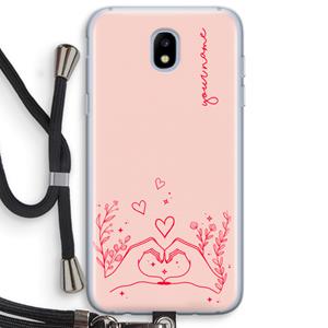 CaseCompany Love is in the air: Samsung Galaxy J5 (2017) Transparant Hoesje met koord