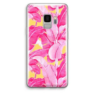 CaseCompany Pink Banana: Samsung Galaxy S9 Transparant Hoesje