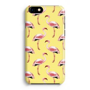 CaseCompany Flamingo's geel: iPhone 8 Volledig Geprint Hoesje