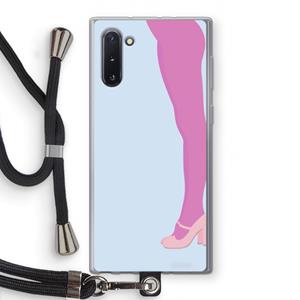 CaseCompany Pink panty: Samsung Galaxy Note 10 Transparant Hoesje met koord