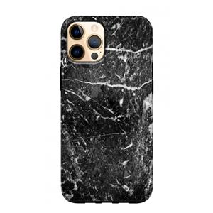 CaseCompany Zwart marmer: iPhone 12 Pro Max Tough Case