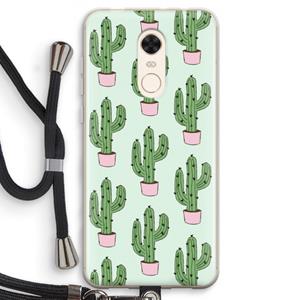 CaseCompany Cactus Lover: Xiaomi Redmi 5 Transparant Hoesje met koord